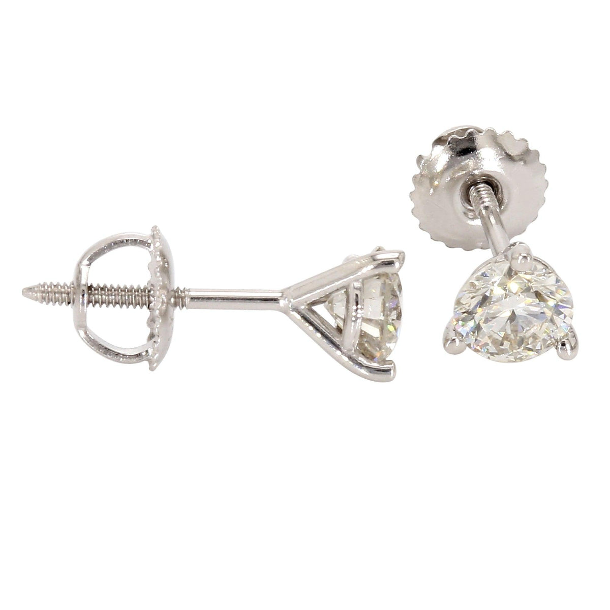 1/2 Ctw Lab-Grown Diamond Stud Earrings 14k White Gold O47920