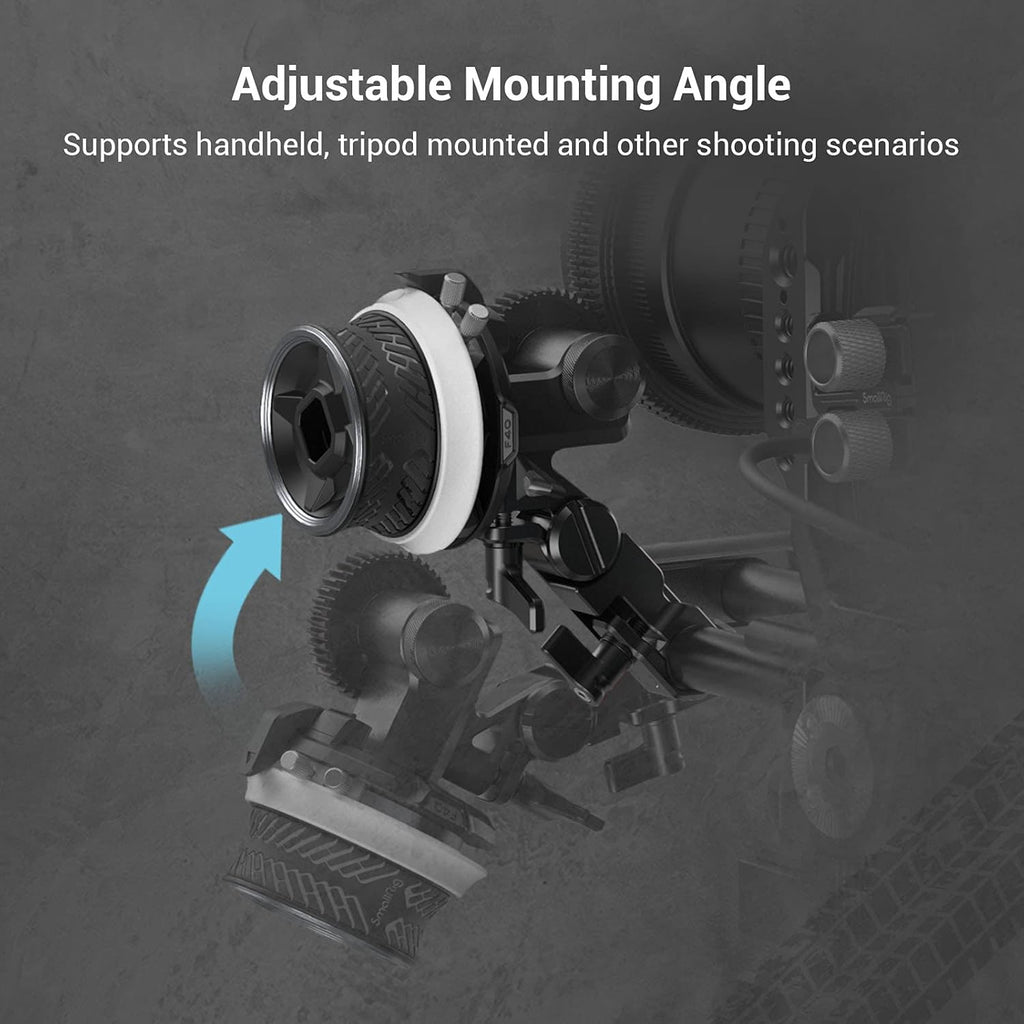 Mini Follow Focus with A/B Stops and 15mm Rod Clamp and Snap-on Gear Ring Belt C430