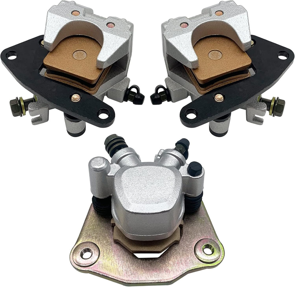 Front Left Right & Rear Brake Calipers for Suzuki Vinson 500 LT-A500F/LT-F500F 2003-2007 Pack of 2 Z76075