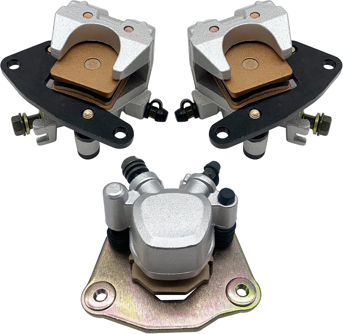 Front Left Right & Rear Brake Calipers for Suzuki Vinson 500 LT-A500F/LT-F500F 2003-2007 Pack of 2 Z76075