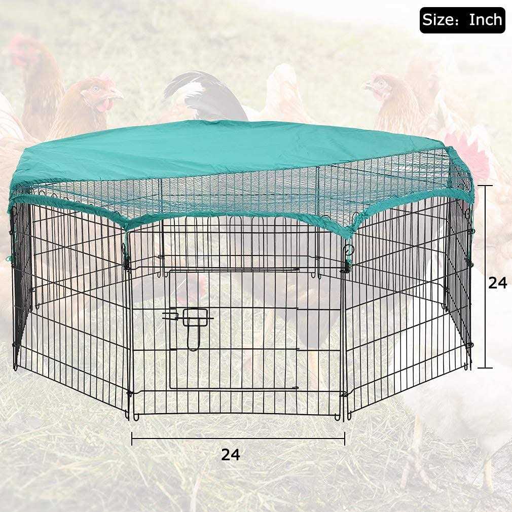 Large Metal Chicken Coop with Cover H8648