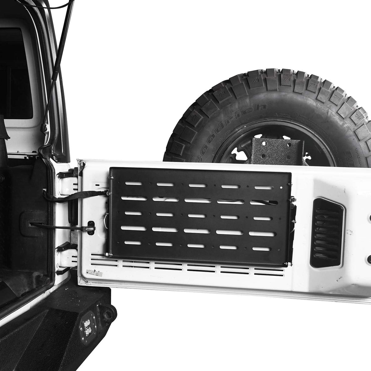 Foldable Metal Tailgate Storage Rack for Jeep Wrangler JK Pack of 2 G2624
