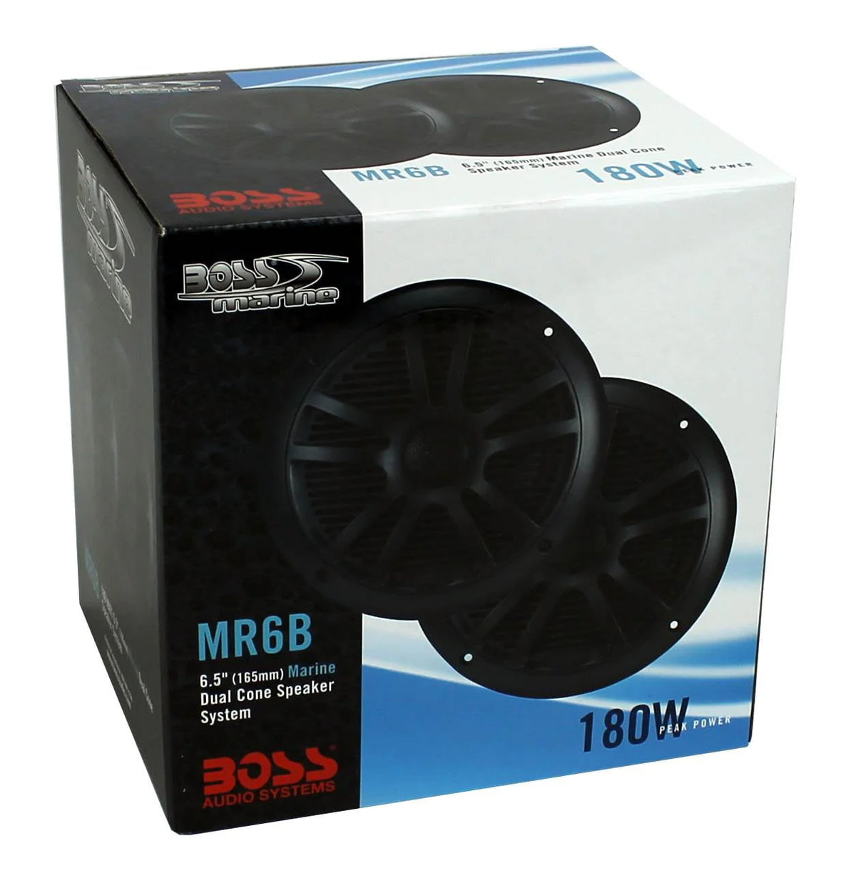6.5 Inch Black Marine Audio Speakers (6 Pack) E943