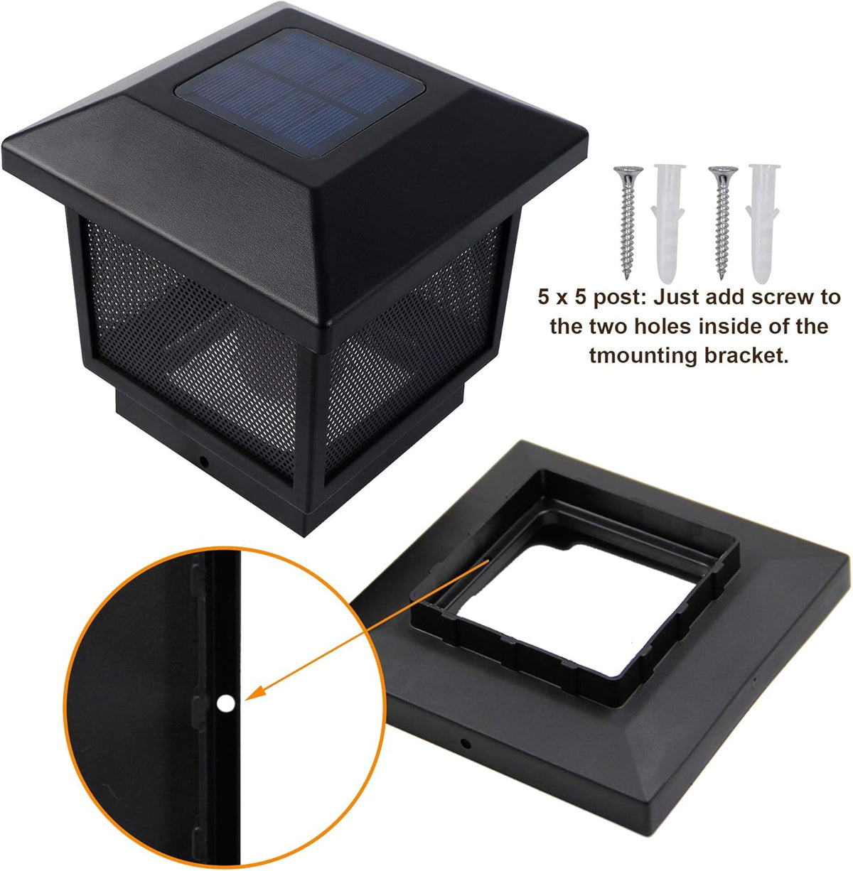 4 Pack Solar Flame Post Lights M96147