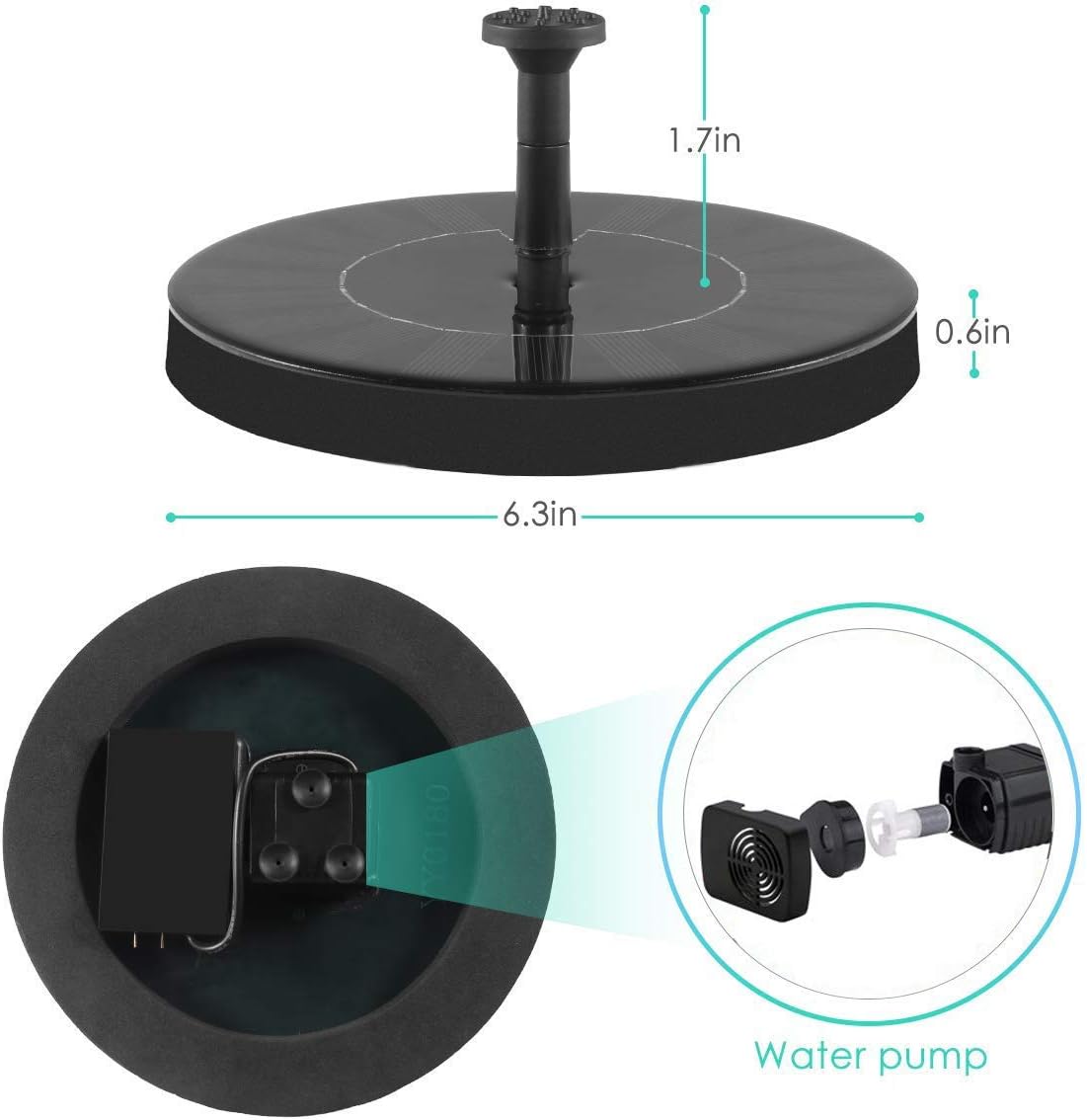 1.5W Solar Fountain Pump H765826