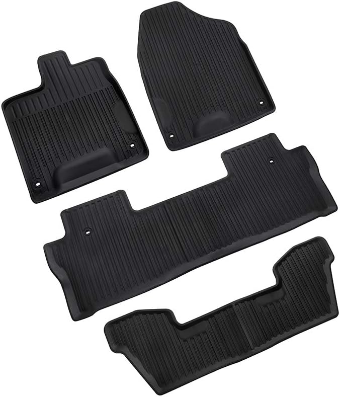 Black TPE Front Rear Floor Mats Liners T382137