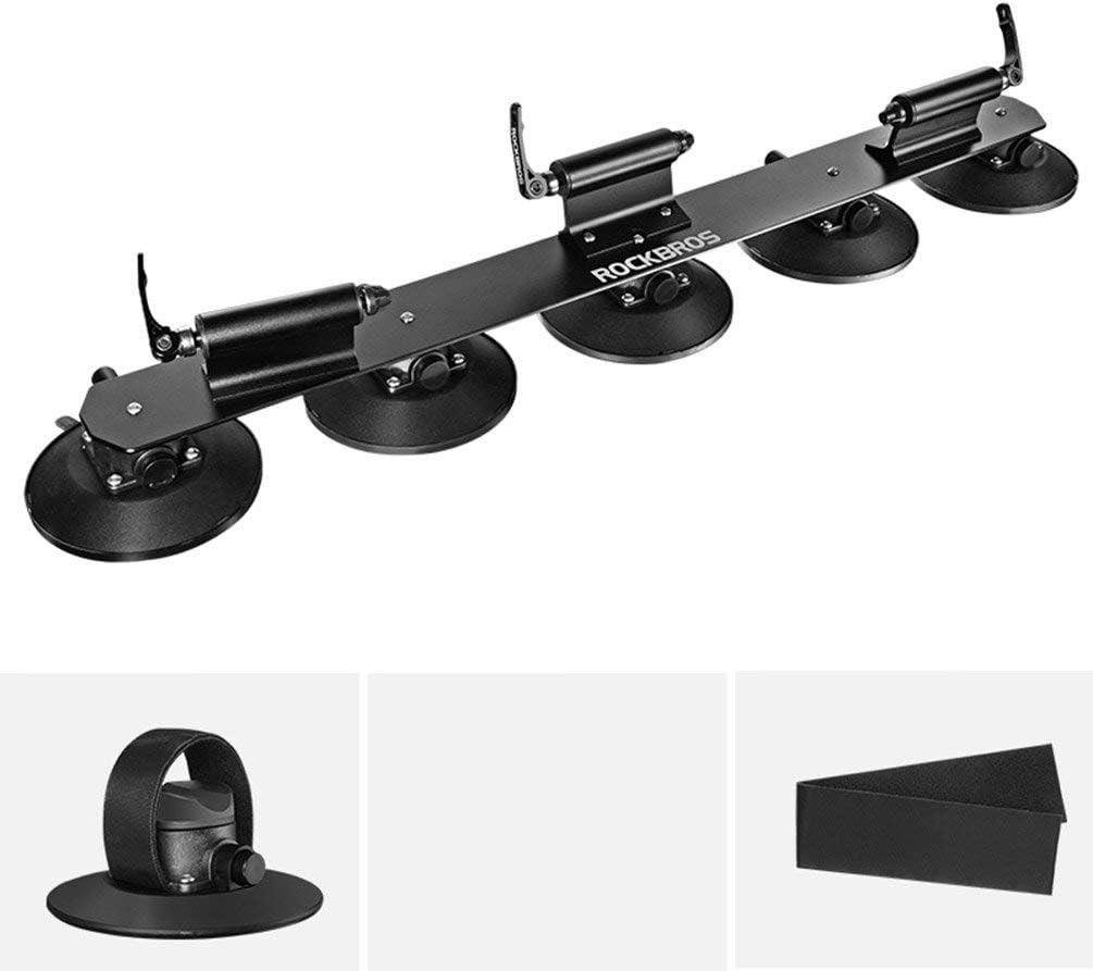 Suction Cup Bike Rack for Car Roof Top Aluminium Alloy Bike Carrier 2 Bikes N54895