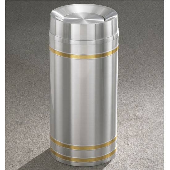 12 gal Satin Aluminum Waste Receptacle E2088