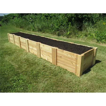 Cedar Raised Garden Bed 2 ft. x 12 ft. x 16.5 in. R372