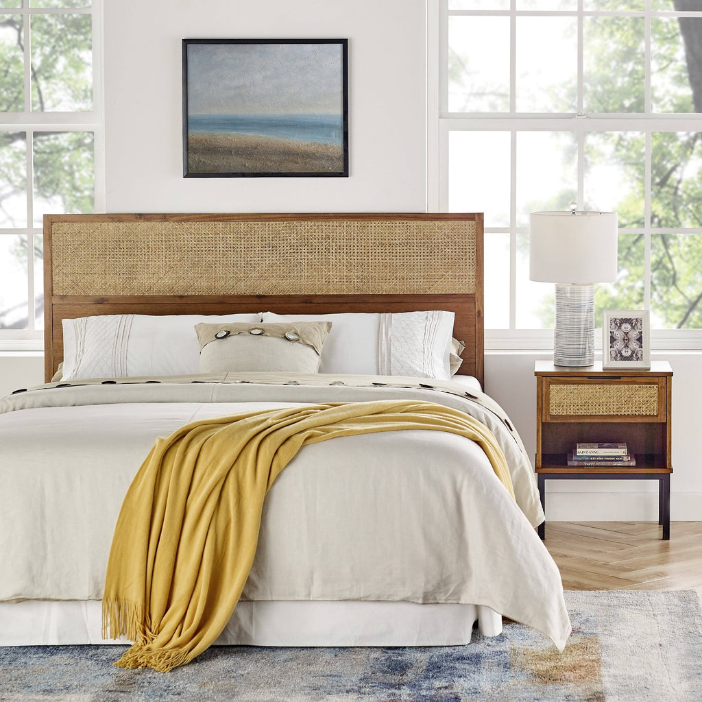 Rattan Queen Headboard Brown X702244