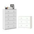 White 5 Drawer and 3 Drawer Chest Set X414