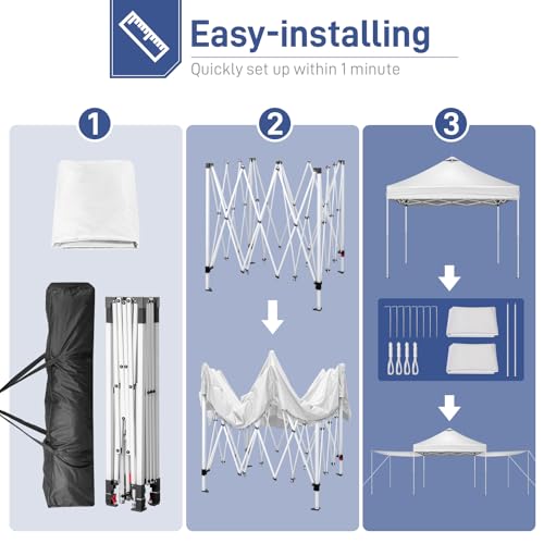 10x20ft Pop Up Canopy Tent with 4 SideWalls D278499