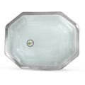 Clear Glass Steak Platter with Platinum Trim C73987