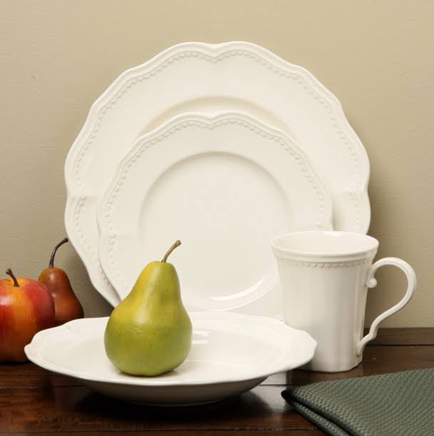 16-Piece White Dining Set H9453