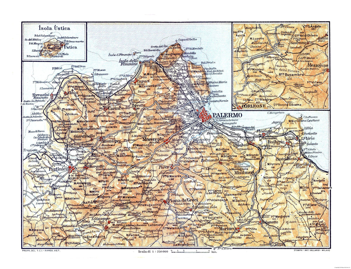 Palermo Sicily Italy Glossy Satin Paper I906