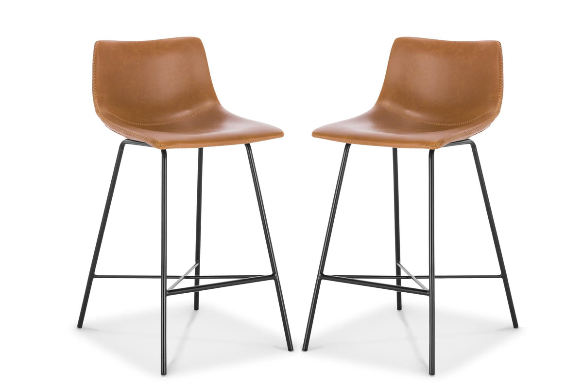Brown Poly & Bark Counter Stool Set of 3 S3310