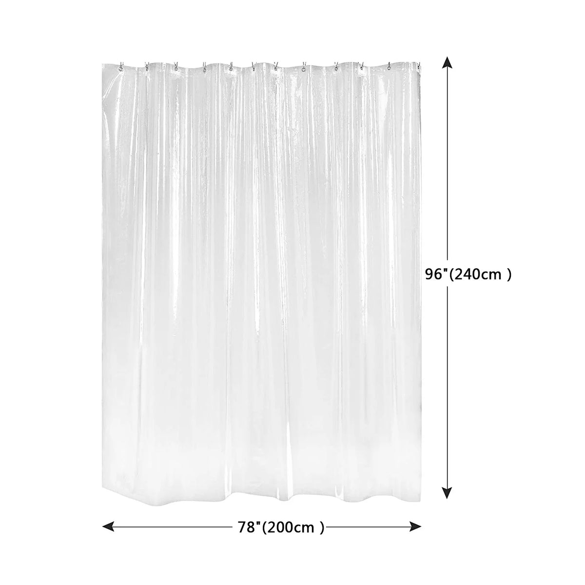 Extra Long Waterproof Frosted Shower Curtain Liner with Rustproof Metal Grommets 78"*96" K7455