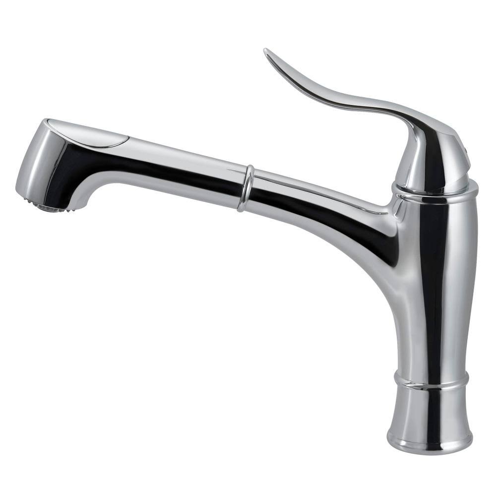 Polished Chrome Pull Out Kitchen Faucet J4789