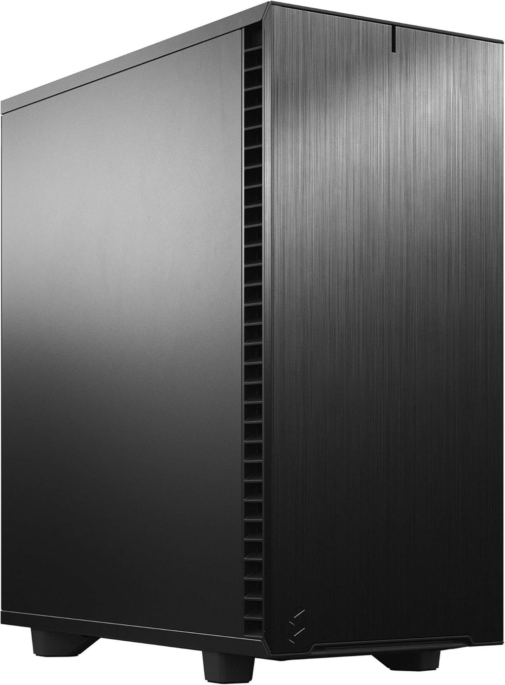 Black Brushed Aluminum/Steel ATX Compact Silent Mid Tower Computer Case C7141