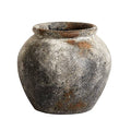 Terracotta Rust Grey Jar U7540