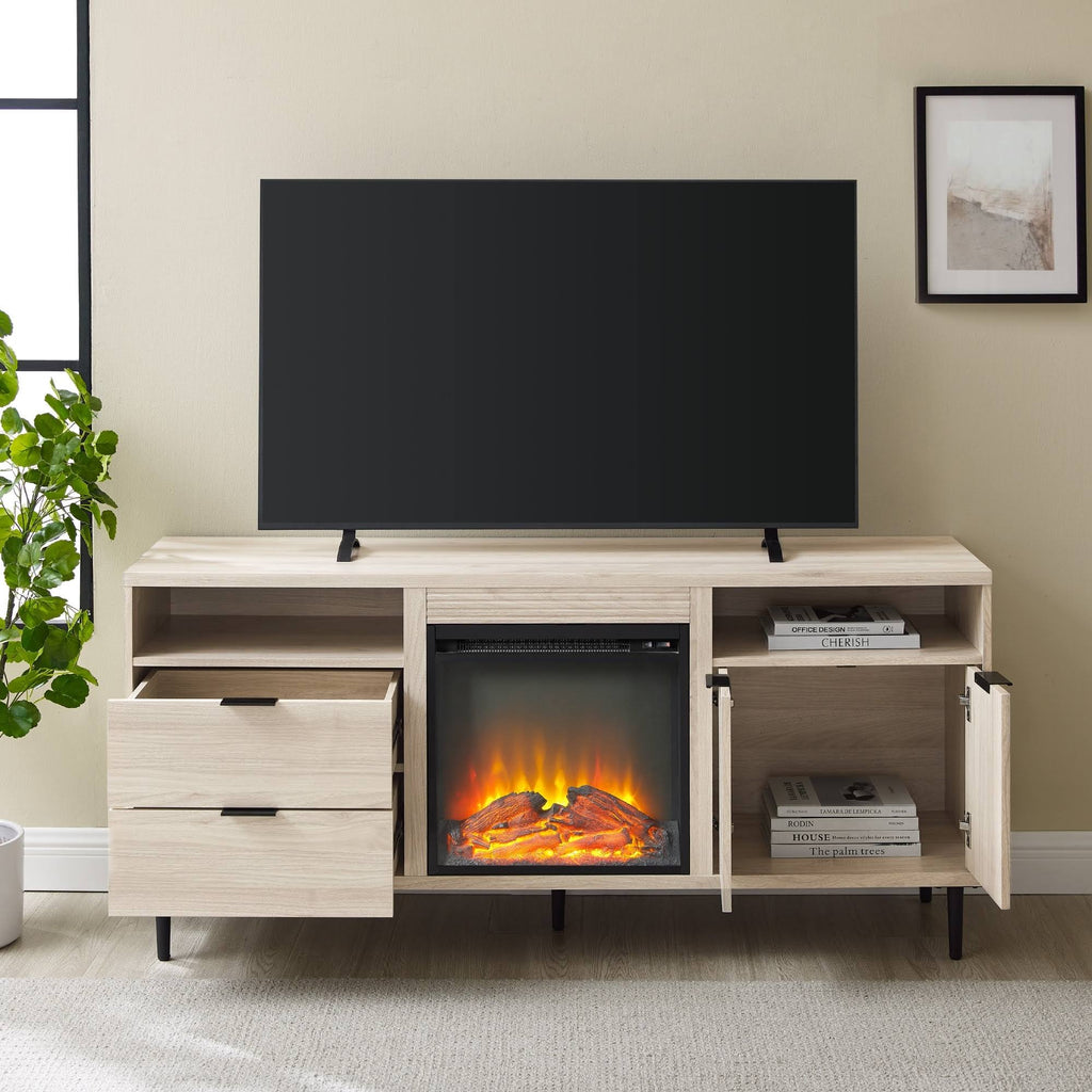 Slate Grey Fireplace TV Console V63400