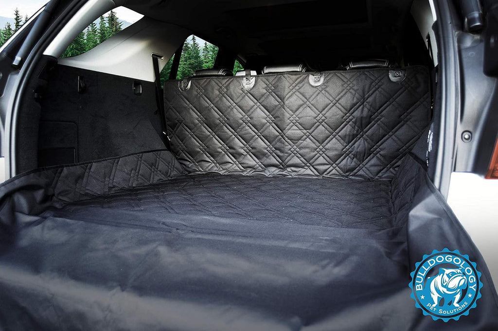 X-Large Black Waterproof SUV Cargo Liner Seat Cover for Dogs with Bumper Flap X382823