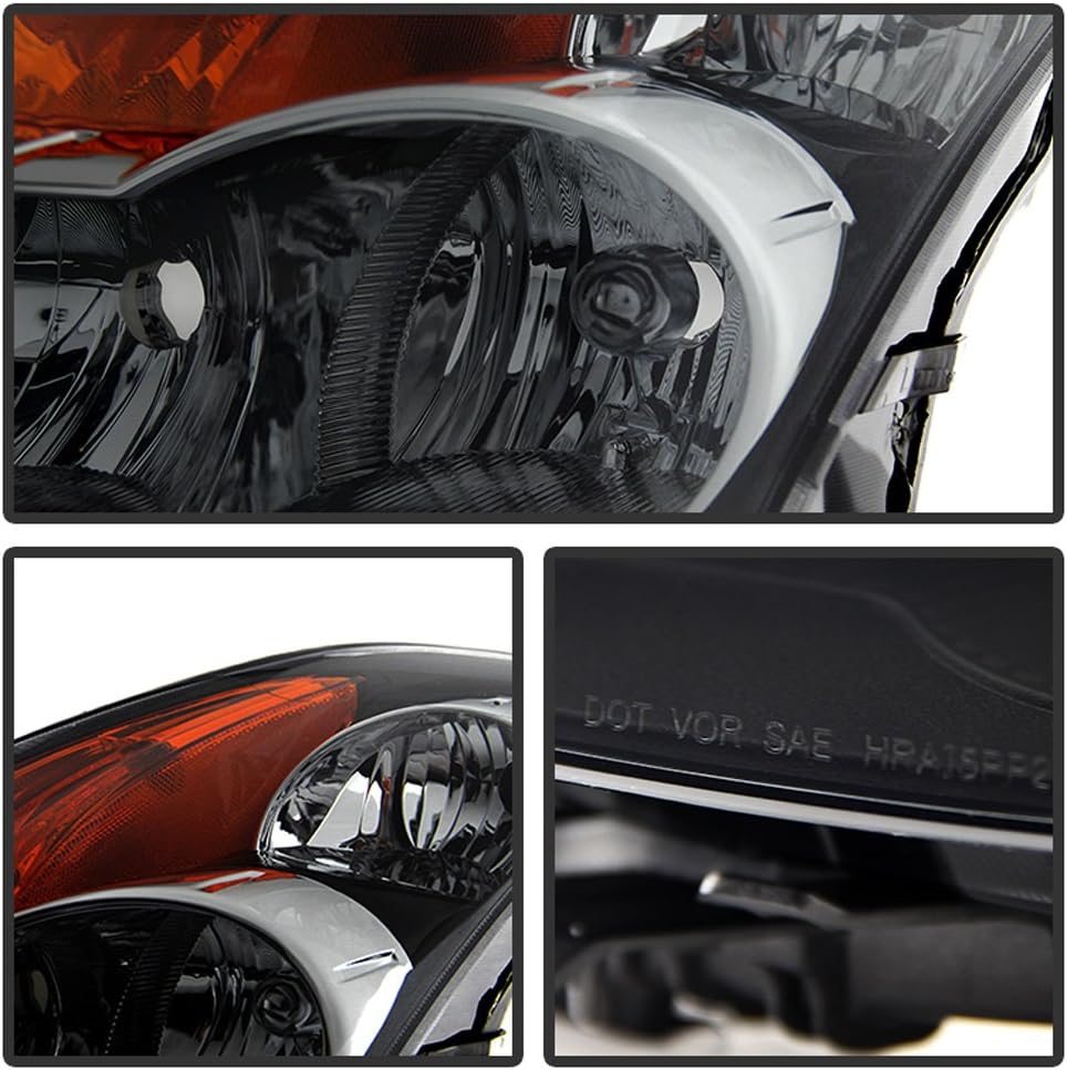 Black Housing Smoked Lens Headlights B2200