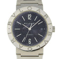Pre-Owned Stainless Steel Automatic Winding Black Dial Men's Watch D18000