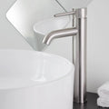 Single Handle Vessel Sink Faucet 14 inch Tall Brushed Nickel W9540