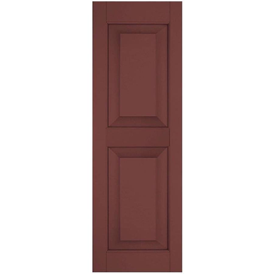 12 in. x 26 in. Exterior Real Wood Western Red Cedar Raised Panel Shutters Pair K1744