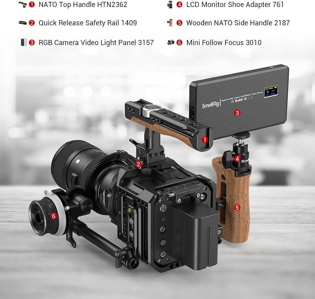 Mini Follow Focus with A/B Stops and 15mm Rod Clamp and Snap-on Gear Ring Belt C430