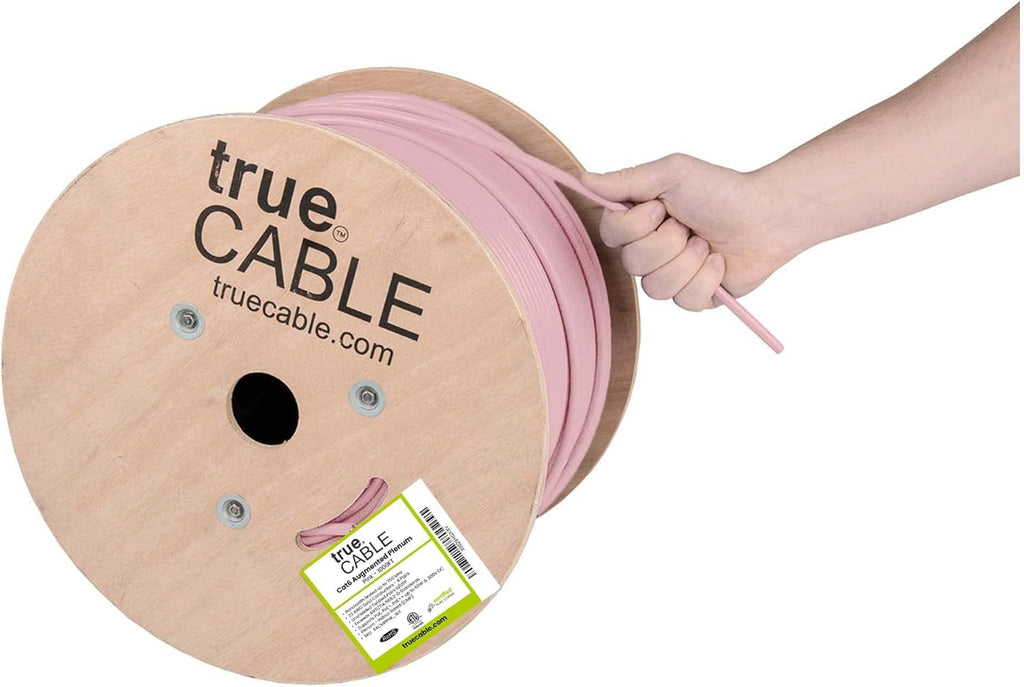 1000ft Black 23AWG 4 Pair Solid Bare Copper Bulk Ethernet Cable R675909