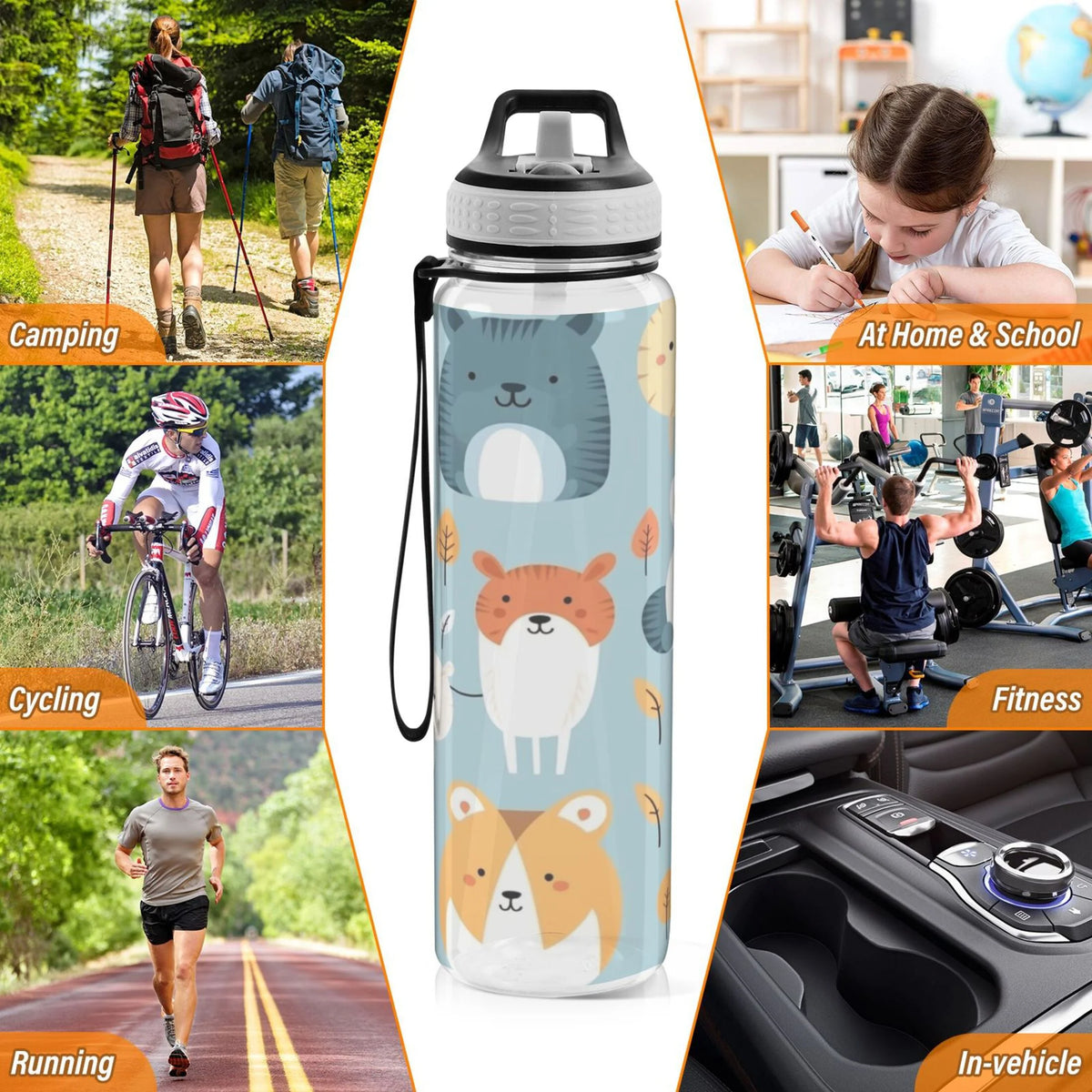 32oz Leakproof Tritan Sports Water Bottle with Straw X363777