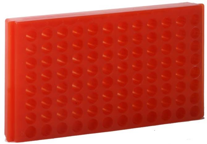 96 Well Micro Tube Rack Orange V4464