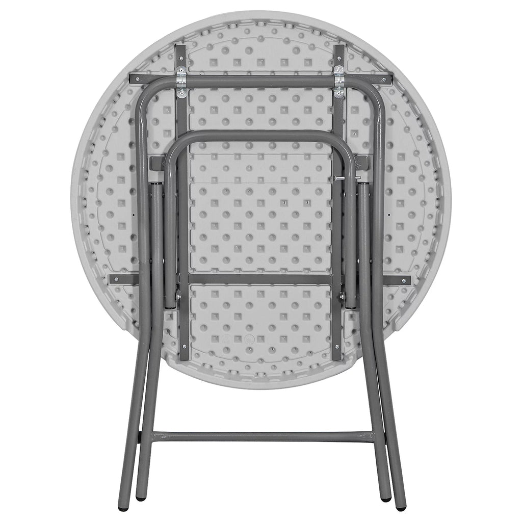 White 32" Round Plastic Dining Table Y633