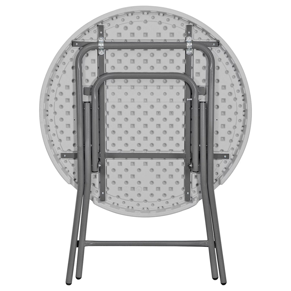 White 32" Round Plastic Dining Table Y633