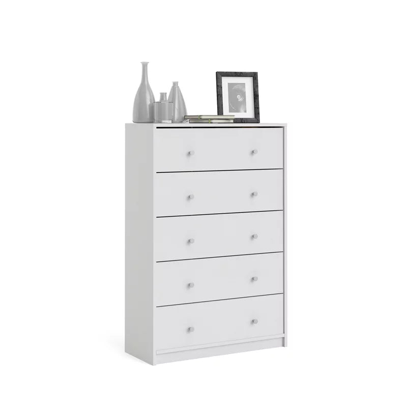 White 5 Drawer and 3 Drawer Chest Set X414