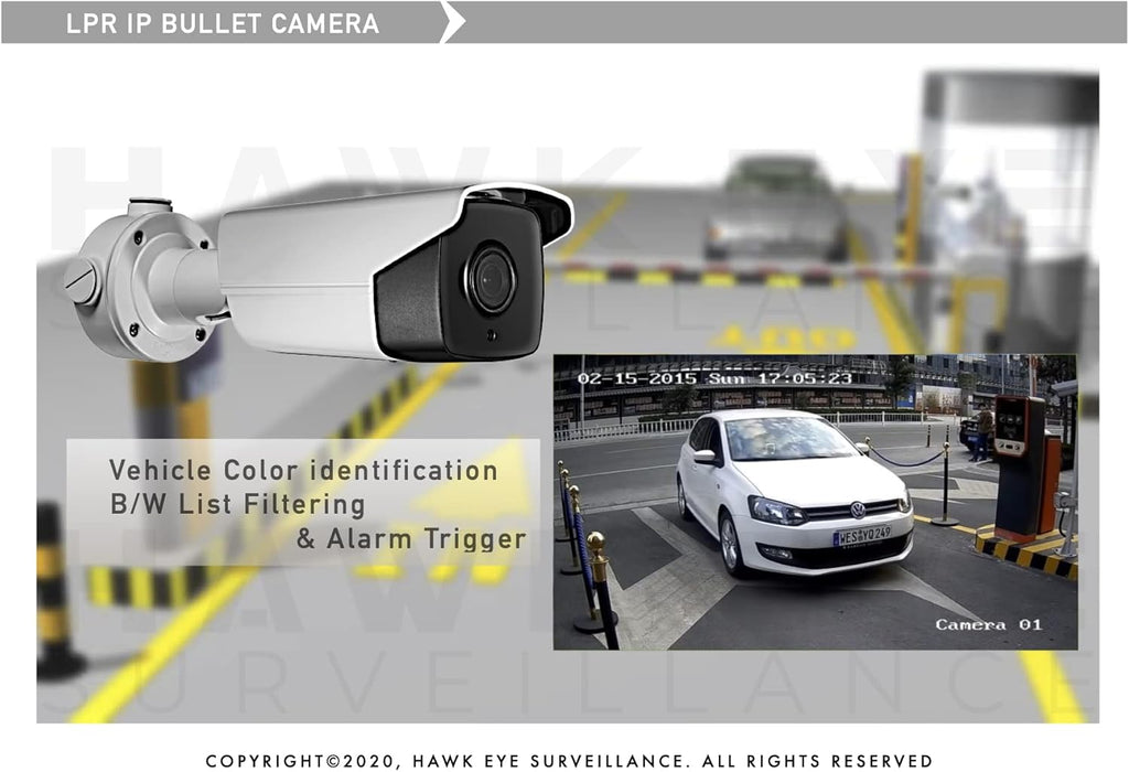 2MP License Plate Recognition IP PoE Bullet Camera with Motorized 8-32mm Lens D375000