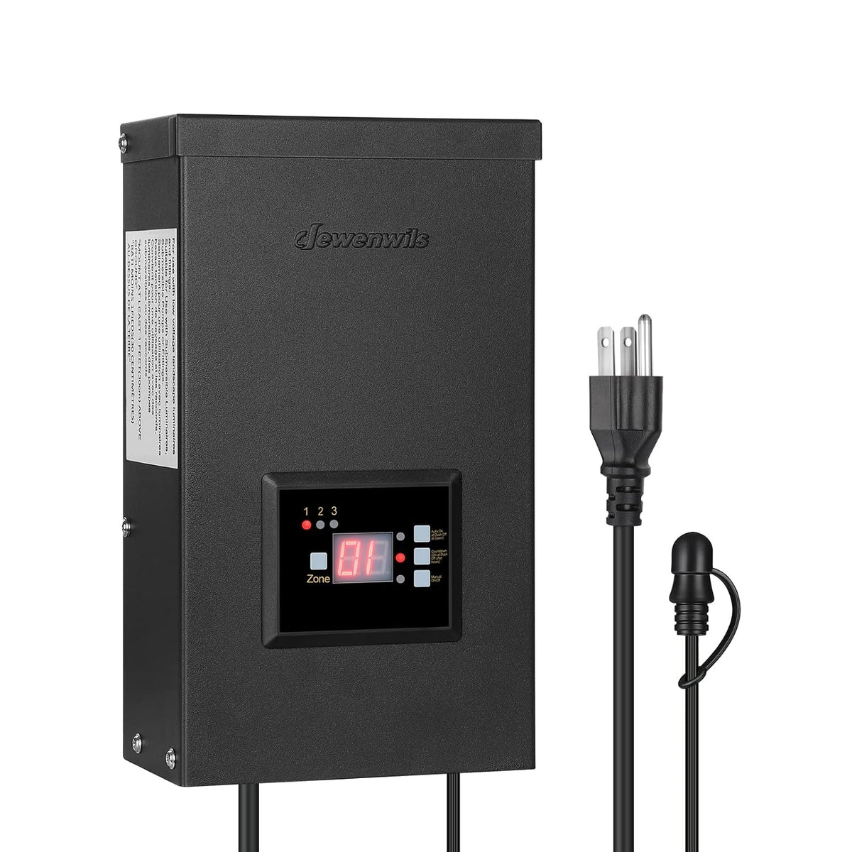 200W Low Voltage Landscape Transformer with Timer and Photocell Sensor X3031
