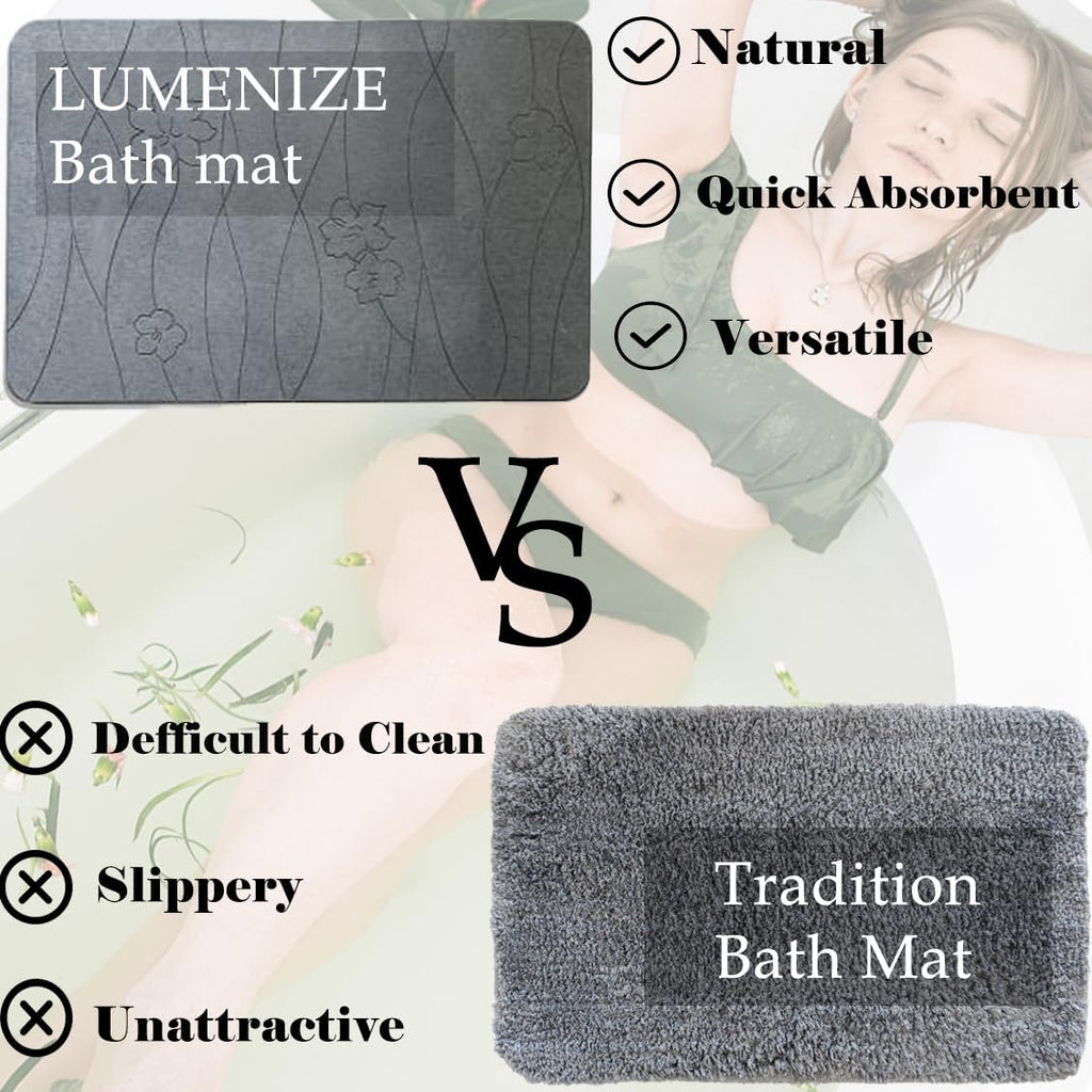 Non-Slip Diatomaceous Earth Stone Bath Mat S901
