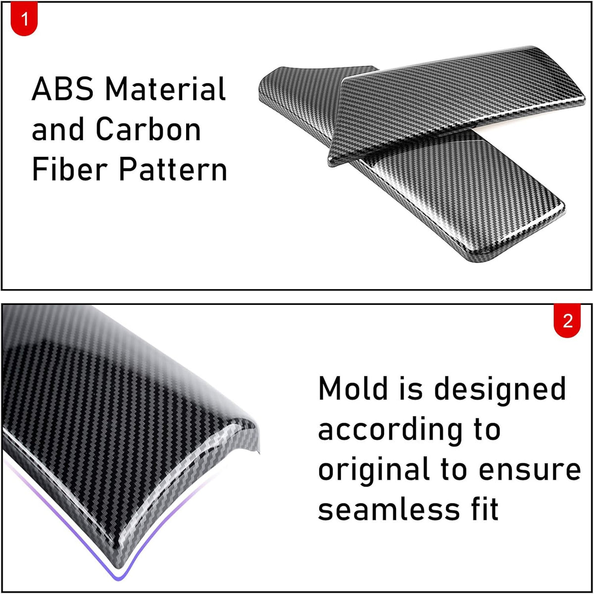 2 PCs Carbon Fiber Console Covers N864321