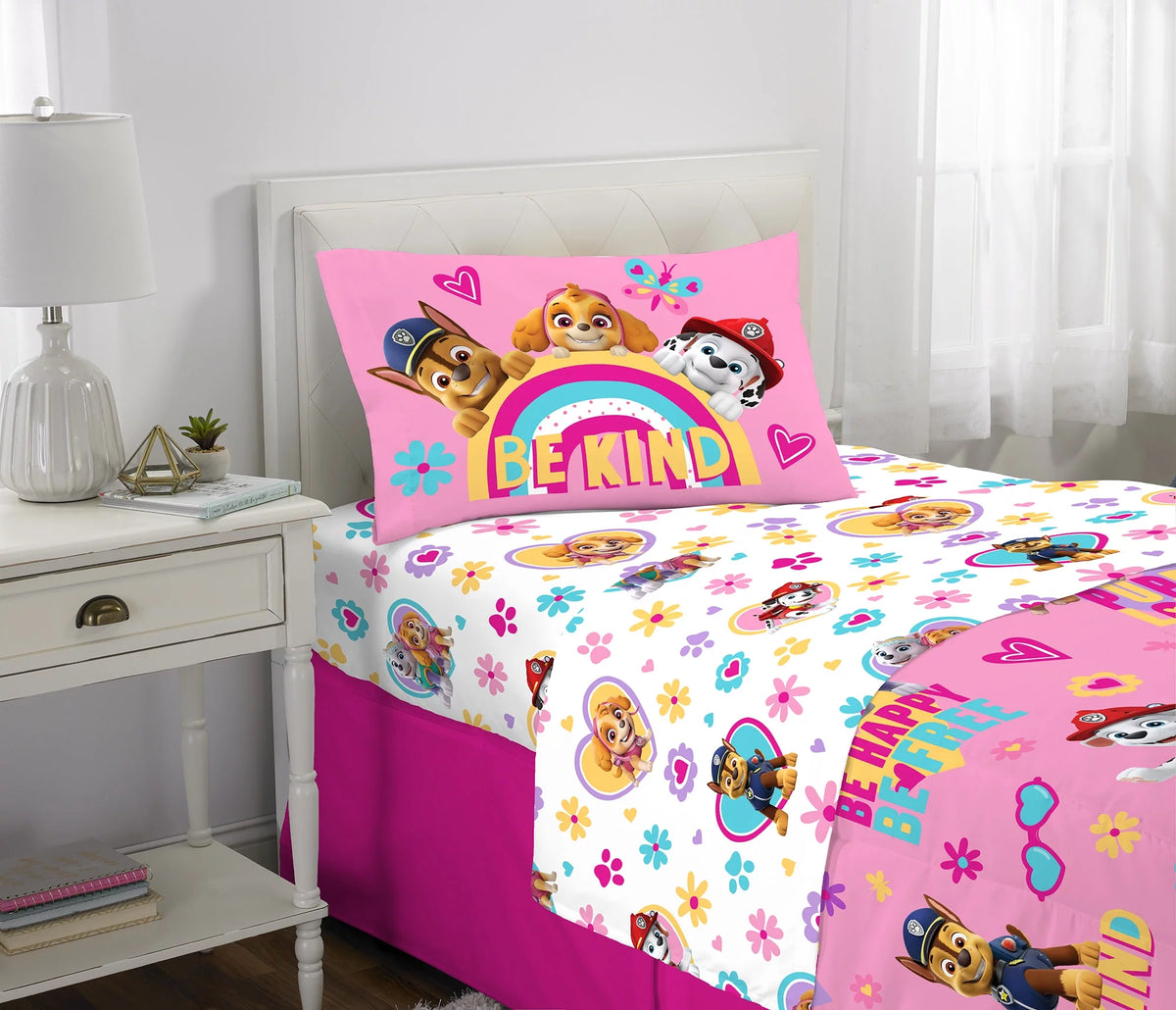 Pink Twin Bed-in-a-Bag Set with Tote N6381