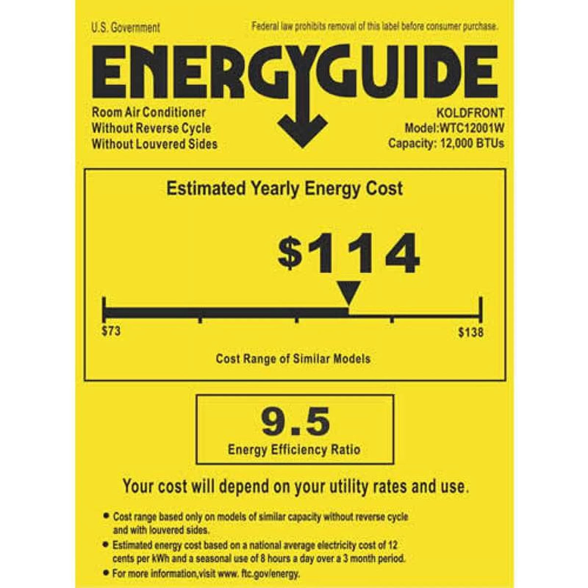 12000 BTU 230V Through The Wall Air Conditioner - White T434032