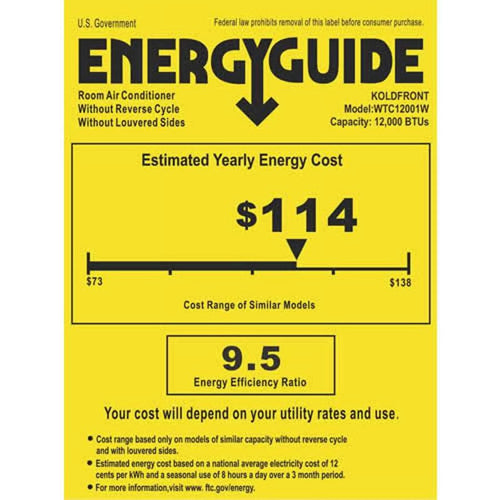 12000 BTU 230V Through The Wall Air Conditioner - White T434032