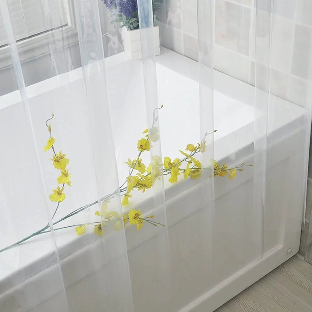 Extra Long Waterproof Frosted Shower Curtain Liner with Rustproof Metal Grommets 78"*96" K7455