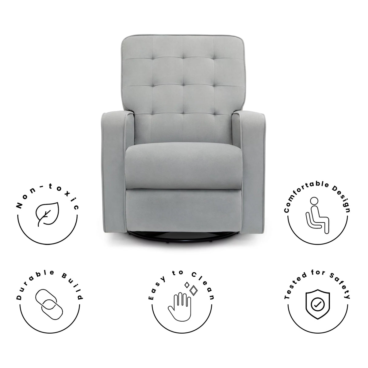 Recliner Glider Swivel Chair Linen J78909