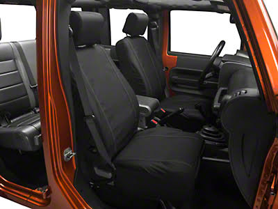 Black Front Seat Covers with Pockets L906