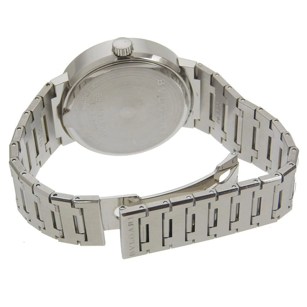 Pre-Owned Stainless Steel Automatic Winding Black Dial Men's Watch D18000