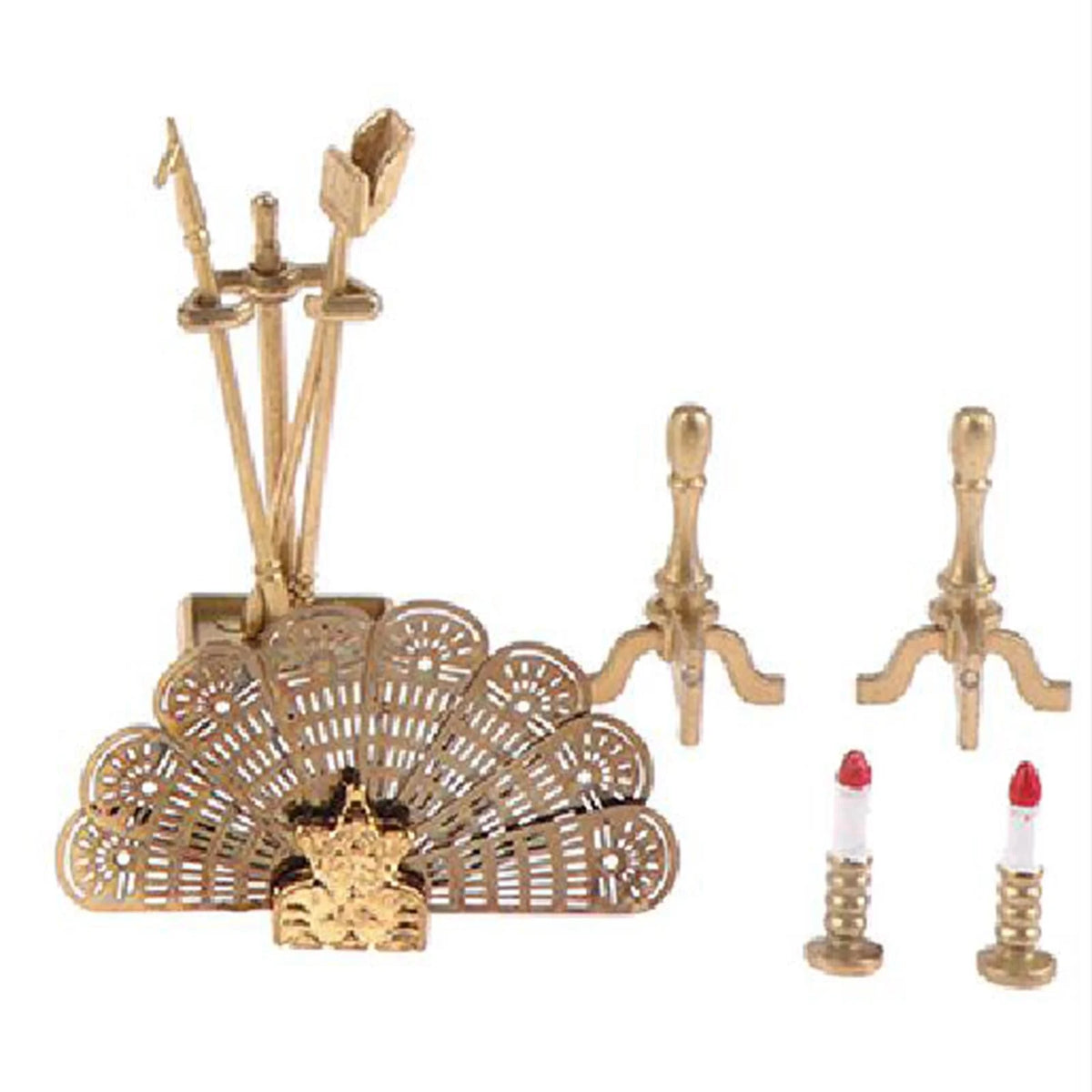 Metal Dollhouse Fireplace Decoration Y79762