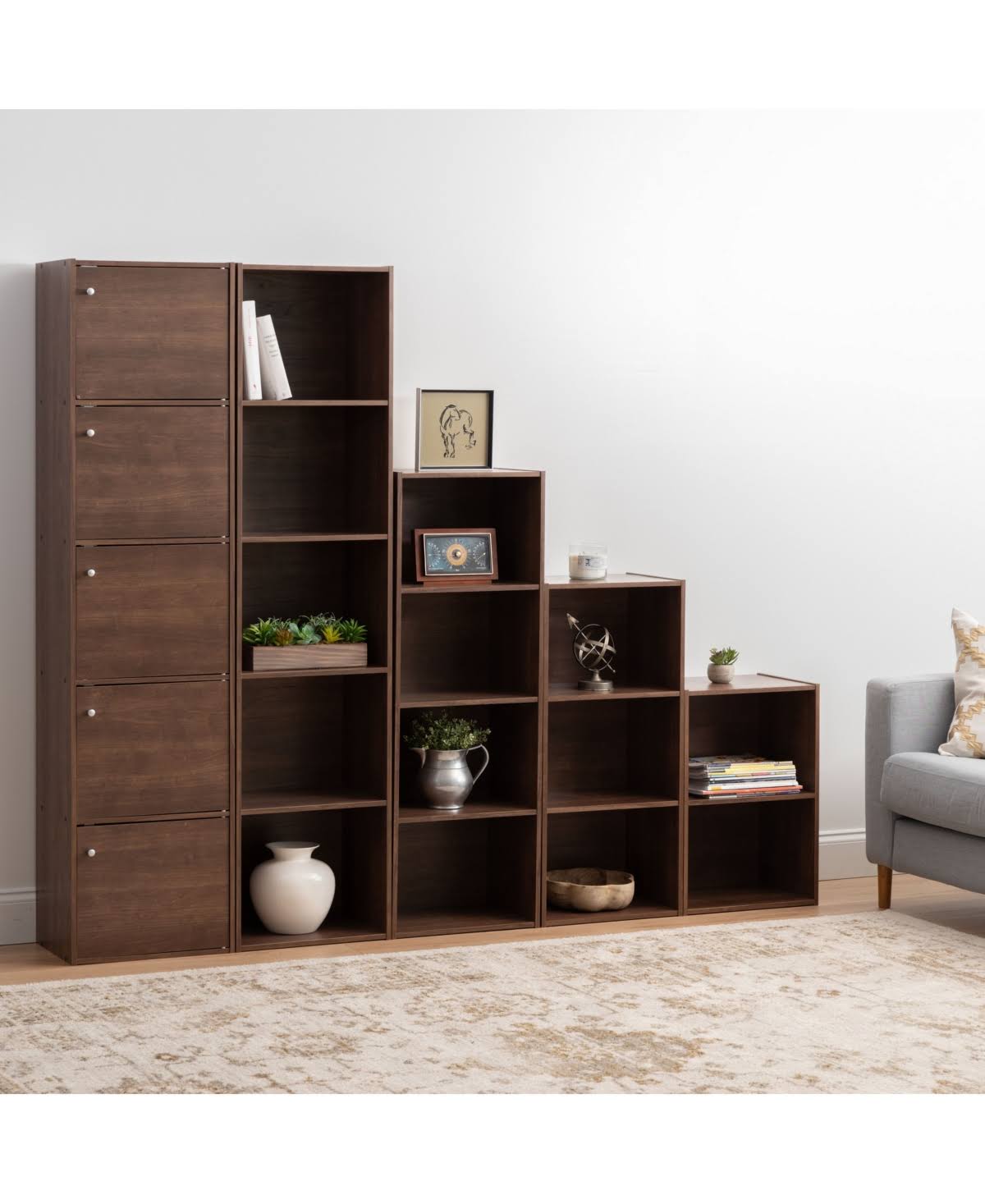 5-Tier Brown Bookcase Q365
